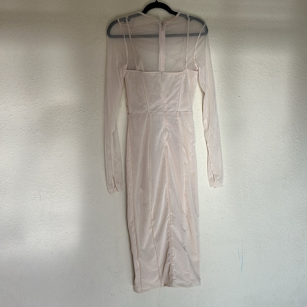 House of CB ‘Beatrice’ Beige Corset Midi Dress NWOT Size S‎ - Picture 12 of 14